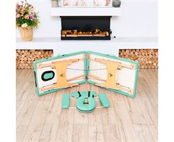 Массажный стол DFC NIRVANA, Optima, дерев. ножки, цвет зеленый (Green), TS20110S_Gr / 213х81х83 см - фото 133148