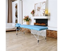 Массажный стол DFC NIRVANA, Elegant LUXE, 186х70х4 см, алюм. ножки, цвет св.голубой (Lt.Blue),  TS2010_Bu  /186х70х84 см - фото 133279