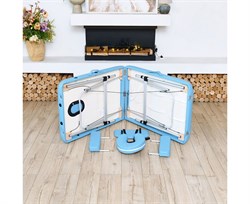 Массажный стол DFC NIRVANA, Elegant LUXE, 186х70х4 см, алюм. ножки, цвет св.голубой (Lt.Blue),  TS2010_Bu  /186х70х84 см - фото 133285