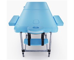 Массажный стол DFC NIRVANA, Elegant LUXE, 186х70х4 см, алюм. ножки, цвет св.голубой (Lt.Blue),  TS2010_Bu  /186х70х84 см - фото 133291