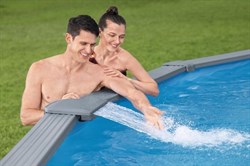 Bestway 561RP Бассейн со стальными стенками Hydrium 732x132см + песч.фил.-нас., тент, подст, лестн. скиммер, - фото 133565