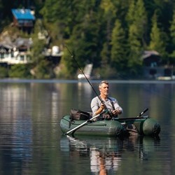 Одноместная надувная рыболовная лодка Intex 68381 Big Catch Pro (165х119х38 см) ручной насос 1.7 л, весла 2 шт - фото 133630