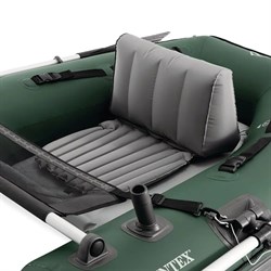 Одноместная надувная рыболовная лодка Intex 68381 Big Catch Pro (165х119х38 см) ручной насос 1.7 л, весла 2 шт - фото 133634