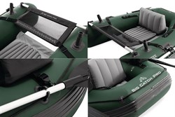 Одноместная надувная рыболовная лодка Intex 68381 Big Catch Pro (165х119х38 см) ручной насос 1.7 л, весла 2 шт - фото 133635