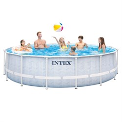 Intex 26746 / Каркасный бассейн / 488х122см / Prism Frame + фильтр-насос 5678лч, лестница, тент, подстилка - копия - фото 133715