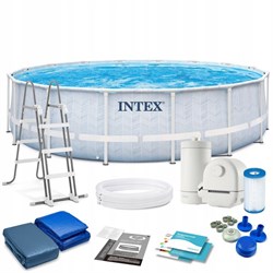 Intex 26746 / Каркасный бассейн / 488х122см / Prism Frame + фильтр-насос 5678лч, лестница, тент, подстилка - копия - фото 133719