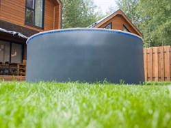 Морозоустойчивый бассейн Лагуна 2,5 х 1,25м- платина, пленка мрамор 0/4 мм / + скиммер, фильтр песочный, лестница, песок - фото 134057