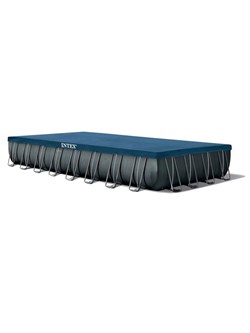 Intex 26374 / Прямоугольный каркасный бассейн / 975x488x132 / Ultra XTR Rectangular Frame  песочный фильтр 10500 л/ч, тент, подстилка, лестница - фото 134099