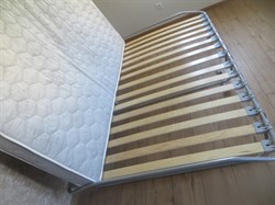 Раскладушка премиум класса двуспальная с матрасом + изголовье / 200х130 см / МОНТЕВИЛЬ - фото 134578