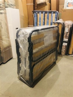 Раскладушка с матрасом / кровать-тумба Матильда Комфорт 900 КМ ОРЕХ - фото 134637