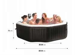 Intex 28462 Надувной СПА бассейн / Spa бассейн-джакузи гидромассажный + хлоргенератор (218х71см) - фото 134848