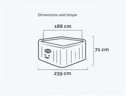 Intex 28452 Надувной СПА бассейн / Spa бассейн-джакузи гидромассажный  (239х71см) - фото 134958