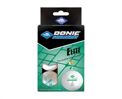 Мячики для н/тенниса DONIC ELITE 1* 40+, 6 штук, белый 24016 - фото 135058