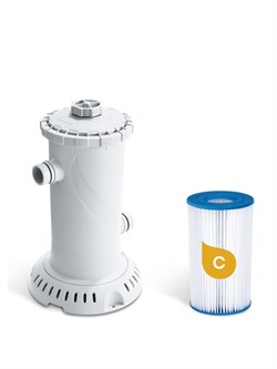 Каркасный бассейн / 396х132 / Laguna Vista P20-1352-B +фильт насос, лестница, тент, подстилка, набор для чистки, скиммер - фото 135110