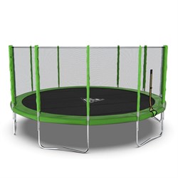 Батут DFC Trampoline Fitness 14ft наружн.сетка, св.зел. (427см) 14FT-TR-LG - фото 135704