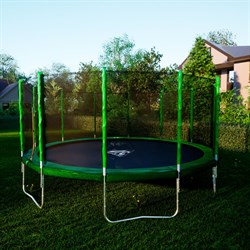 Батут DFC Trampoline Fitness 14ft наружн.сетка, св.зел. (427см) 14FT-TR-LG - фото 135708