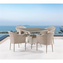 Комплект плетеной мебели T190B/Y350A-W85-90x90 Latte 4Pcs - фото 136233