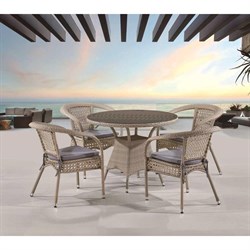 Комплект плетеной мебели Лион-1C T220CT/Y32-W85 Latte (4+1) - фото 136520
