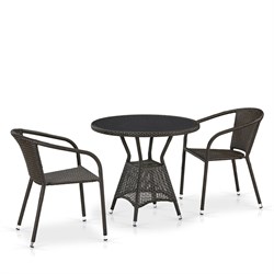 Комплект плетеной мебели T707ANS/Y137C-W53 2Pcs Brown - фото 136572