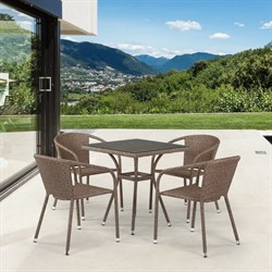 Комплект плетеной мебели T282BNT/Y137C-W56 Light Brown 4Pcs - фото 136682