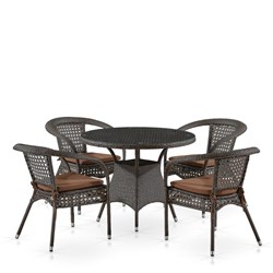 Комплект плетеной мебели Лион-1A T220CT/Y32-W53 Brown (4+1) - фото 136734
