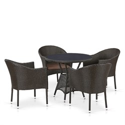 Комплект плетеной мебели T707ANS/Y350-W53 4Pcs Brown - фото 136796