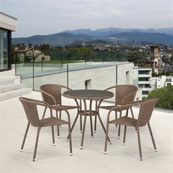 Комплект плетеной мебели T282ANT/Y137C-W56 Light Brown 4Pcs - фото 136802