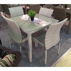 Комплект плетеной мебели T257C/Y380C-W85-90x90 Latte 4PCS - фото 136847