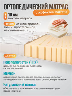 Раскладушка Персона премиум класса  с ортопедическим матрасом (205x90x40см) - фото 138317