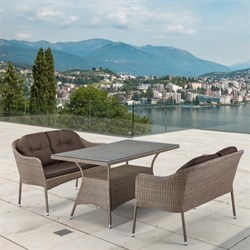 Комплект плетеной мебели T198B/S54B-W56 Light brown - фото 138550
