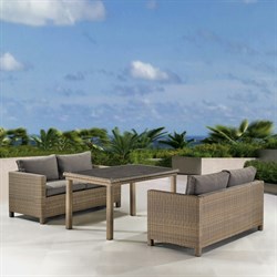Комплект плетеной мебели T256B/S59B-W65 Light brown - фото 138566