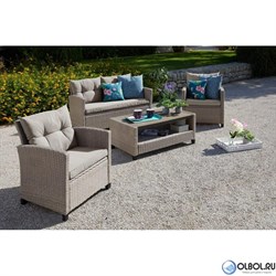 Плетеный комплект мебели с диваном из искусственного ротанга AFM-804B Beige - фото 138837