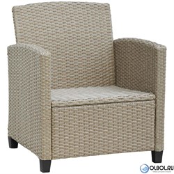 Плетеный комплект мебели с диваном из искусственного ротанга AFM-804B Beige - фото 138838
