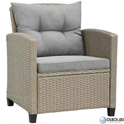 Плетеный комплект мебели с диваном из искусственного ротанга AFM-804B Beige - фото 138839