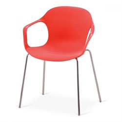 Стул пластиковый для кафе XRB-078-BR Red - фото 139190