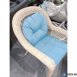Плетеный комплект для отдыха из искусственного ротанга  LV-520 White-Blue - фото 139214