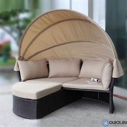 Диван-трансформер из искусственного ротанга AFM-325B Brown - фото 139276