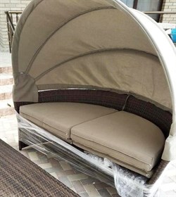 Диван-трансформер из искусственного ротанга AFM-325B Brown - фото 139286