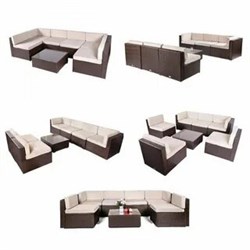 Комплект плетеной мебели  YR822Br Brown-Beige (подушка бежевая) - фото 139873