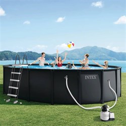 Intex 26330 NEW / Каркасный бассейн / 549х132 / Ultra XTR Frame + песочный фильтр насос 7900 л/ч, лестница, тент, подстилка - фото 140191
