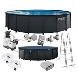 Intex 26330 NEW / Каркасный бассейн / 549х132 / Ultra XTR Frame + песочный фильтр насос 7900 л/ч, лестница, тент, подстилка - фото 140196