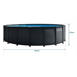 Intex 26330 NEW / Каркасный бассейн / 549х132 / Ultra XTR Frame + песочный фильтр насос 7900 л/ч, лестница, тент, подстилка - фото 140201
