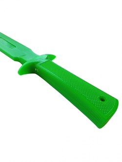 Нож односторонний твердый МАКЕТ зеленый - фото 88081