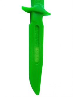 Нож односторонний твердый МАКЕТ зеленый - фото 88082