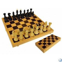 Шахматы обиходные с шахматной доской пластик 03-035 - фото 88552