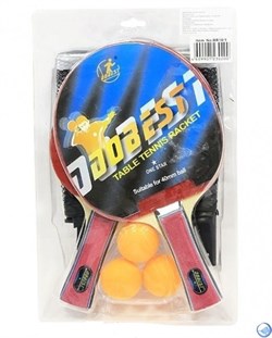 Набор для н/т DOBEST BR18 1 звезда (2 ракетки + 3 мяча + сетка + крепеж) - фото 90860