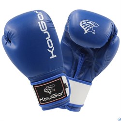 Перчатки боксерские KouGar KO300 синие - фото 96039