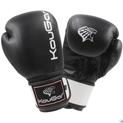 Перчатки боксерские KouGar KO400 черные - фото 96048
