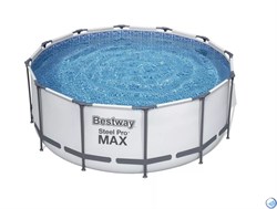 Каркасный бассейн Steel Pro MAX BestWay 56420 +фильт насос, лестница, тент (366х122см) - фото 99346
