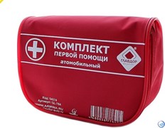 Аптечка автомобильная первой помощи "ГЛАВДОР" GL-784 в красной сумочке